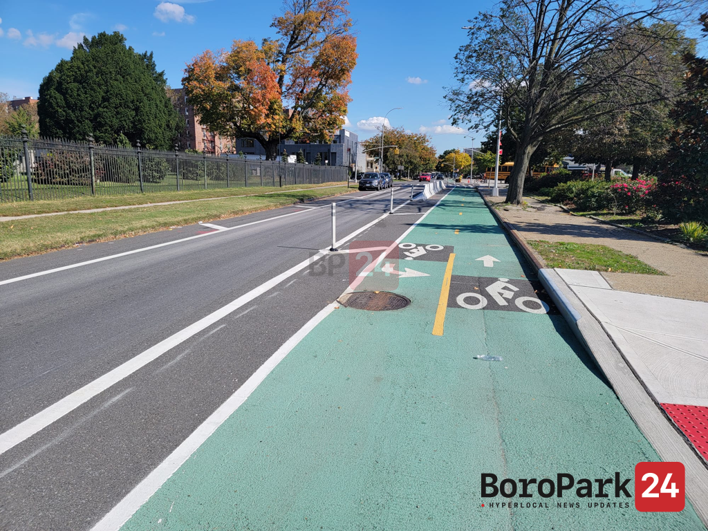 New Two-Way Protected Bike Lanes Now Open on Fort Hamilton Parkway