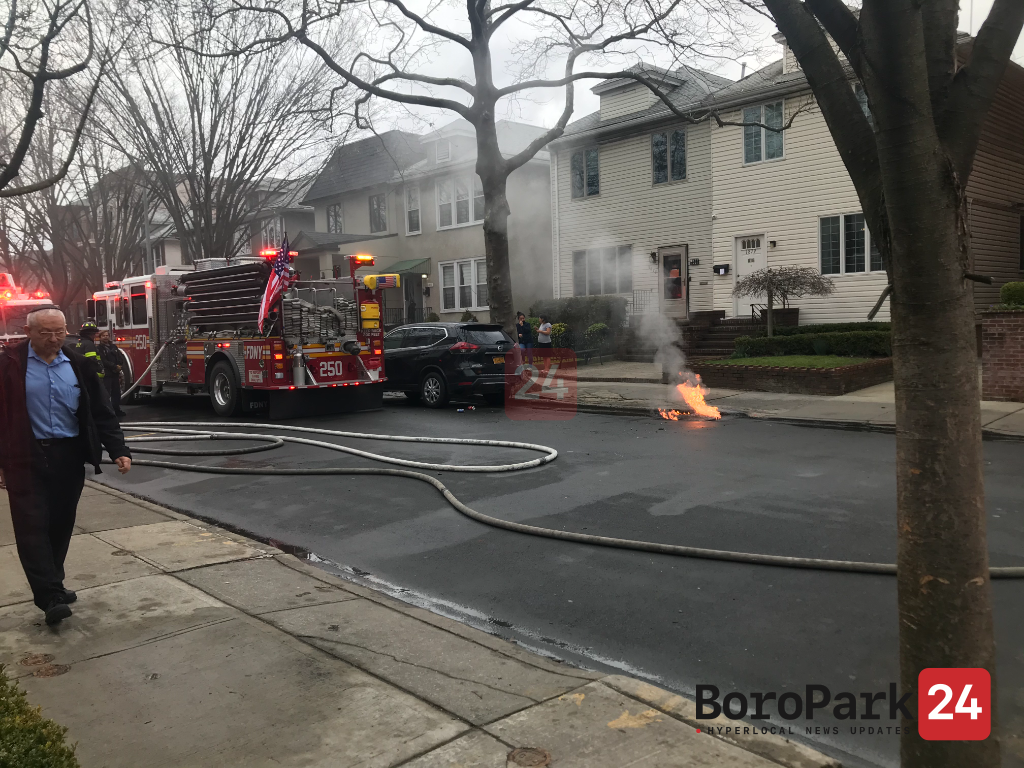 Manhole fire extends to nearby house on 55th street